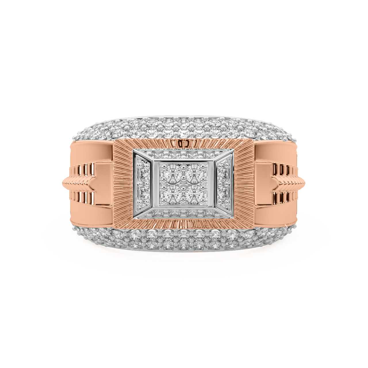 Moritz Round Diamond Ring For Him